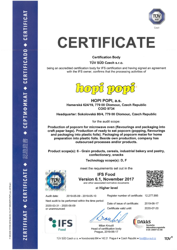 Organic Certificate 